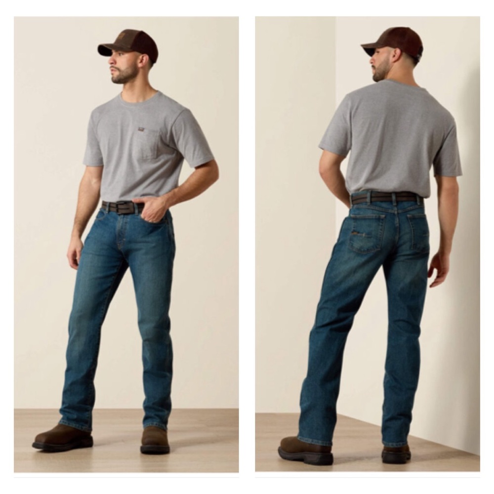 Ariat Rebar M4 Relaxed Boot Jeans Men's Size 44 x 30 Stretch Western Cowboy